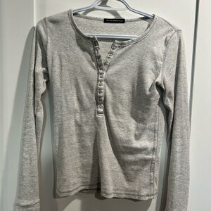 Brandy Melville Heather Gray Knit Top
